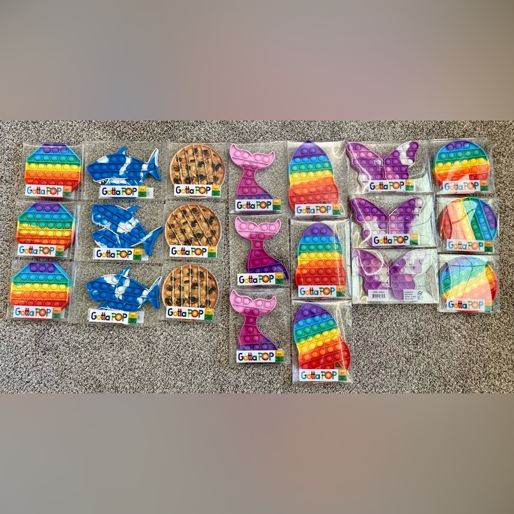 NEW Lot Of 21 Gotta POP Push and Pop Bubble Fidget Sensory Toy Lot Ages 5+